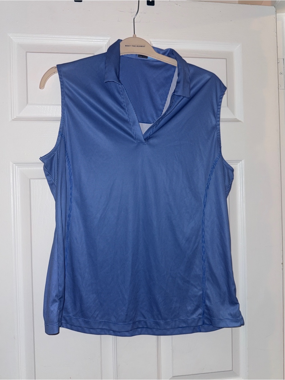Sleeveless Blue Women's Polo Golf Top